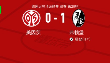 pp电子-弗赖堡1-0美因茨，霍勒一剑封喉
